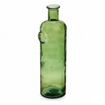 Set di 4 Bottiglie Decorative Verdi con Stampa 14 x 44 x 13 cm