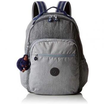Mochila Infantil Kipling Seoul GO, 44 cm, 27 Litros, Gris