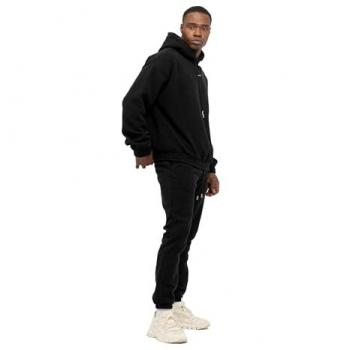 Tom Barron Herren Trainingsanzug Casual Oversize mit Fleecefutter und Logo-Patch