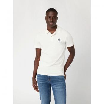 Polo Guess Homme Nolan – Vêtement casual blanc, matière synthétique, taille moyenne