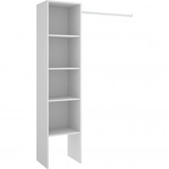 DMORA Guardaroba Presanella con imballo rinforzato – Struttura per cabina armadio, Mobile appendiabiti aperto 138x40h186 cm Bianco