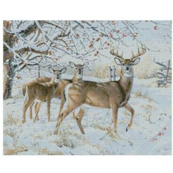 5D Diamond Mosaic: Winter Deer Scene