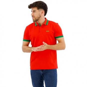 Men's Red Cotton Polo by Hugo Boss