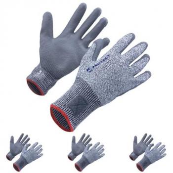 T08 Gants de Travail Milleu Pare‑Cut, Ensemble 3 – Keli