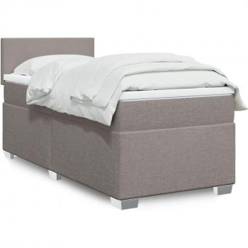 VidaXL Boxspringbett 80x200 cm Taupe mit Matratze