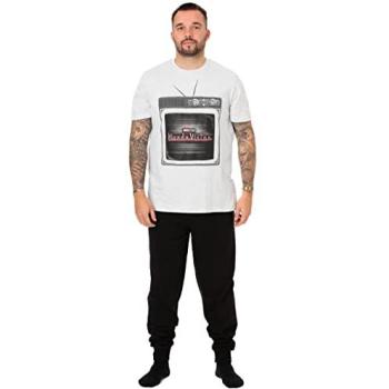 Mid‑Size Marvel Men’s White Long‑Leg Nightwear Set