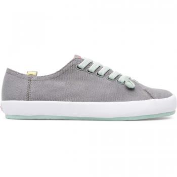 CAMPER Peu Rambla Women’s Grey Cotton Sneaker, Size 9