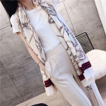 Beach Towel Style Silk Scarf