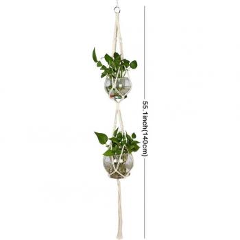 Support à plantes en macramé fait main