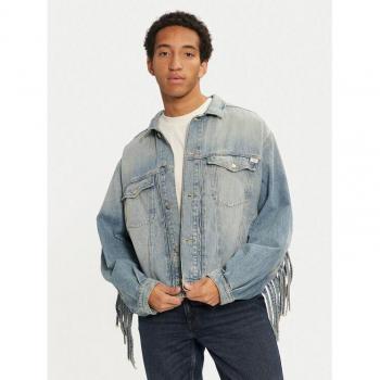 Blu Relaxed Fit Giacca di Jeans Ozark Fringe Mustang 1015681