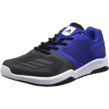 Adidas Men's Gym Warrior 2 Gymnastics Sneakers in Blue and Utility Black, European Size 44 2/3