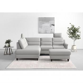 Ecksofa Farö L-Form, Microfaser, inklusive Bettkasten