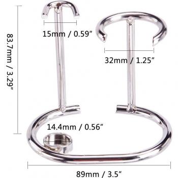 Men's Shaving Brush Holder & Manual Razor Stand – Zinc Alloy Safety Razor Rack, Electric Razor Holder