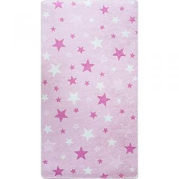Tapis Salon & Chambre Étoile Rose 120×160 cm – Qualité Supérieure