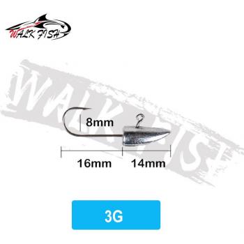 WALK FISH – crochet de pêche à tête plombée, barbelé, souple, pour truites, 1g 1.5g 2g 3g, 10 pièces/lot