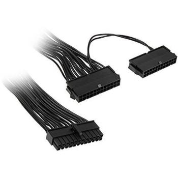 24-Pin Dual Power Adapter, Black, 15cm