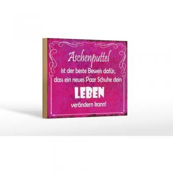 Magische Schuhe Holzschild 18x12cm