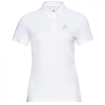 Odlo Damen Polo Shirt Cardada, Kurzarm, Weiß, Größe M