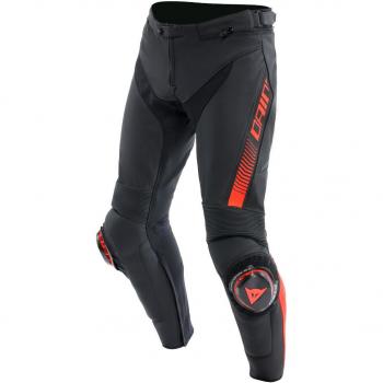 Pantalon Dainese Super Speed en cuir Noir et Rouge taille 58
