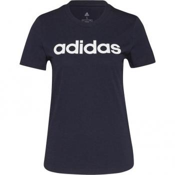 Donna Essenziale Slim Logo Maglietta Adidas Blu XS