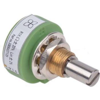Potenciómetro RS PRO 1 kΩ plástico conductor 1 W ±20 % 1 vuelta eje 6.35 mm Ø montaje panel