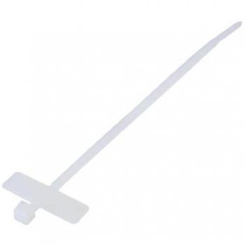 Fascette etichetta autostringenti per cavi, 200 mm di lunghezza, bianche, set da 100