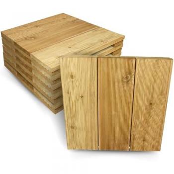 Holz4home® Outdoor-Holzfliese Lärche I – 43 x 43 cm