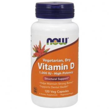 NOW Foods – Vegetarische vitamine D3 1000 IE – 120 droge capsules