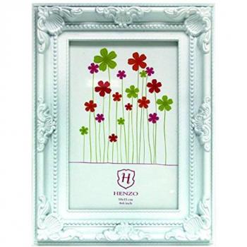 Henzo Colour Barok Bilderrahmen, Plastik, weiss, 10x15 cm
