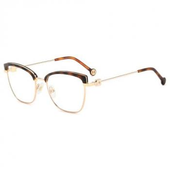 Carolina Herrera HER 0243 Gold Frame Women’s Spectacles – Size 53, Lens Included, Blue‑Light Filter