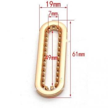 3 Sizes Surface Plated Oval Grommet Eyelet in Zinc Alloy