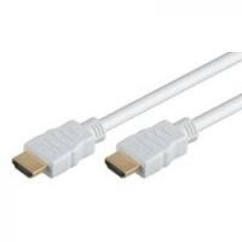 Mcab 7003015 Professionelles Hi-Speed vergoldetes HDMI-Kabel mit Ethernet (10m) in Weiß