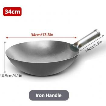 Non-Coated Round Bottom Cooking Wok
