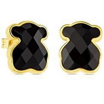 Pendientes TOUS en oro de 18 kt y plata con ónix facetado