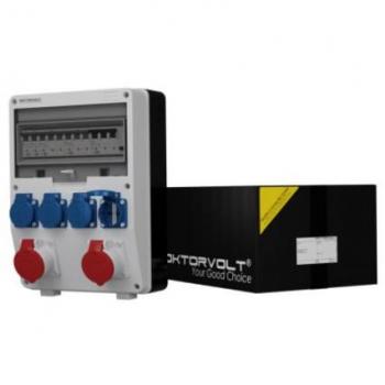 Doktorvolt 6-fach Steckdosenverteiler TD-S/FI 2x16A 4x230 mit Mennekes-Dosen