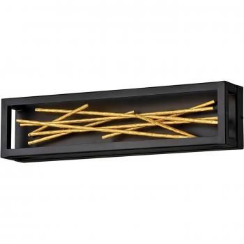 Elstead Styx Integrated LED Wall Light Black & Gold Finish
