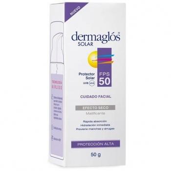 Protector Solar Dermaglós Facial FPS 50 Efecto Seco 50 ml