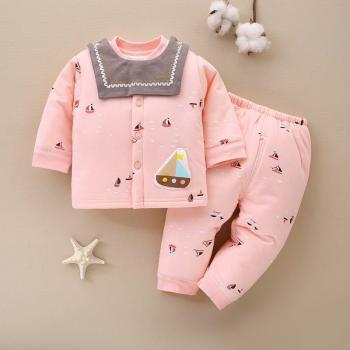Autumn Winter Baby Pajama Set 100% Cotton Long Pants