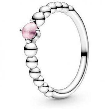 Pandora Bead‑Ring „October Birthstone“ in Sterling Silber – Größe 54 – 198867C09-54