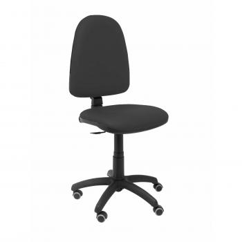 Sedia Ayna Similpelle con Ruota Parquet Nero SP840RP