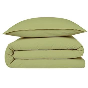 Housse de Couette en Coton 57 Fils – Unie Tilleul (Future Home) 140×200 cm