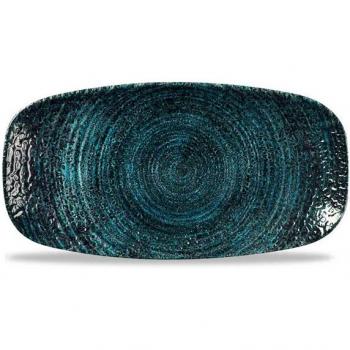 Chroma Blue Oblong Platte – Churchill‑Design aus supervitriertem Holz