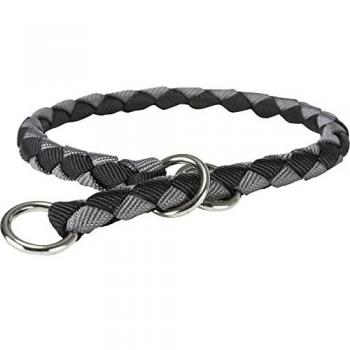 Collar de Entrenamiento para Perros Cavo Half-Slip Azul Oceánico y Gris Grafito, Tamaño S (30-36 cm)