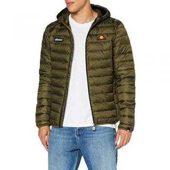 Chaqueta Padded Lombardy Ellesse Hombre en Verde con Cremallera y Capucha