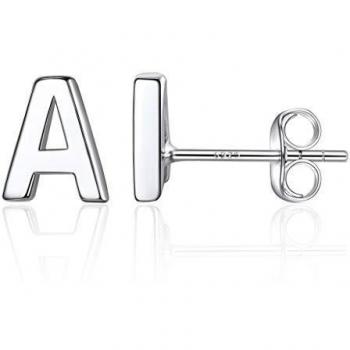 Pendientes de Oro Blanco con Letras A-Z