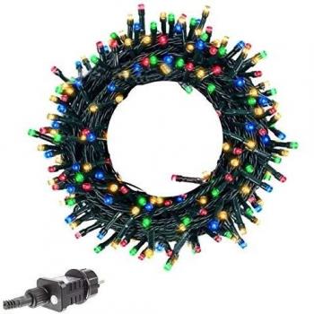 Multifunktionale Lichterkette: 100 LEDs, Multicolor, 8m lang, für Innen und Außen