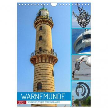 Sehnsuchtsort Warnemünde (Wandkalender 2024 DIN A4 hoch) CALVENDO Monatskalender