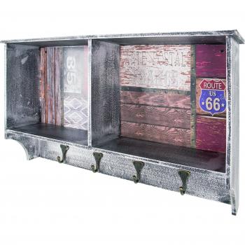 HAKU 89860 Vintage-Wandgarderobe – Maße: 15 × 65 × 40 cm
