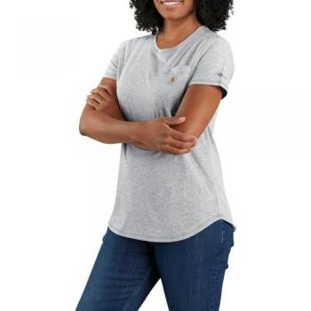 Carhartt Force Relaxed Fit Damen T-Shirt mit Taschen, Grau, S