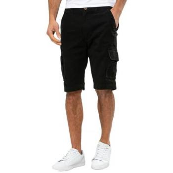 Threadbare Black Cotton Cargo Shortset